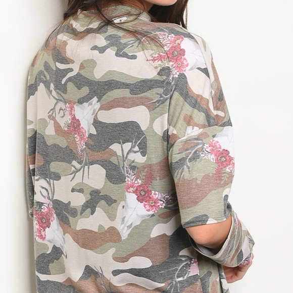 GRAY GREEN CAMO TOP - Picture 4 of 8
